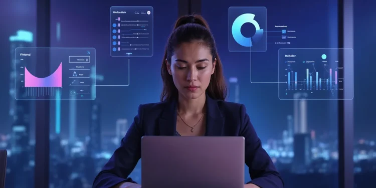 Gestora de operacoes diante de fluxograma holografico e matriz de priorizacao de automacao de processos